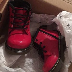 Red Patent Leather Dr. Martens